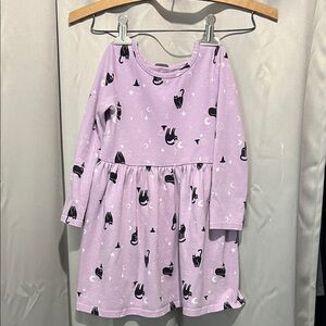 Cat & Jack Lavender Dress with Cat Print